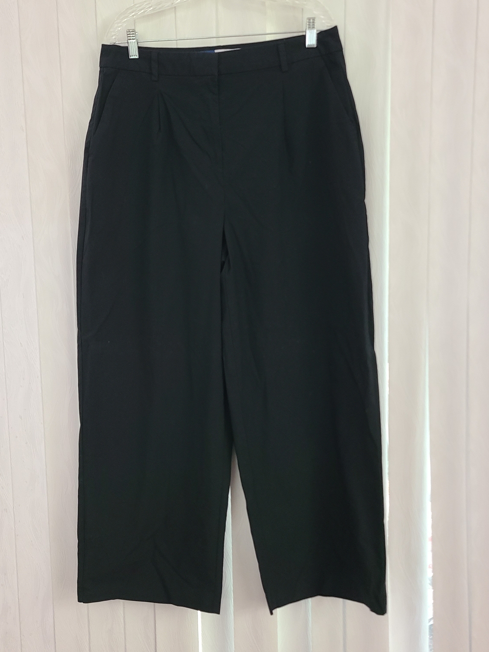 Old Navy Sz 14 Black Extra High Rise Wide Leg Minimalist Office Work Pant